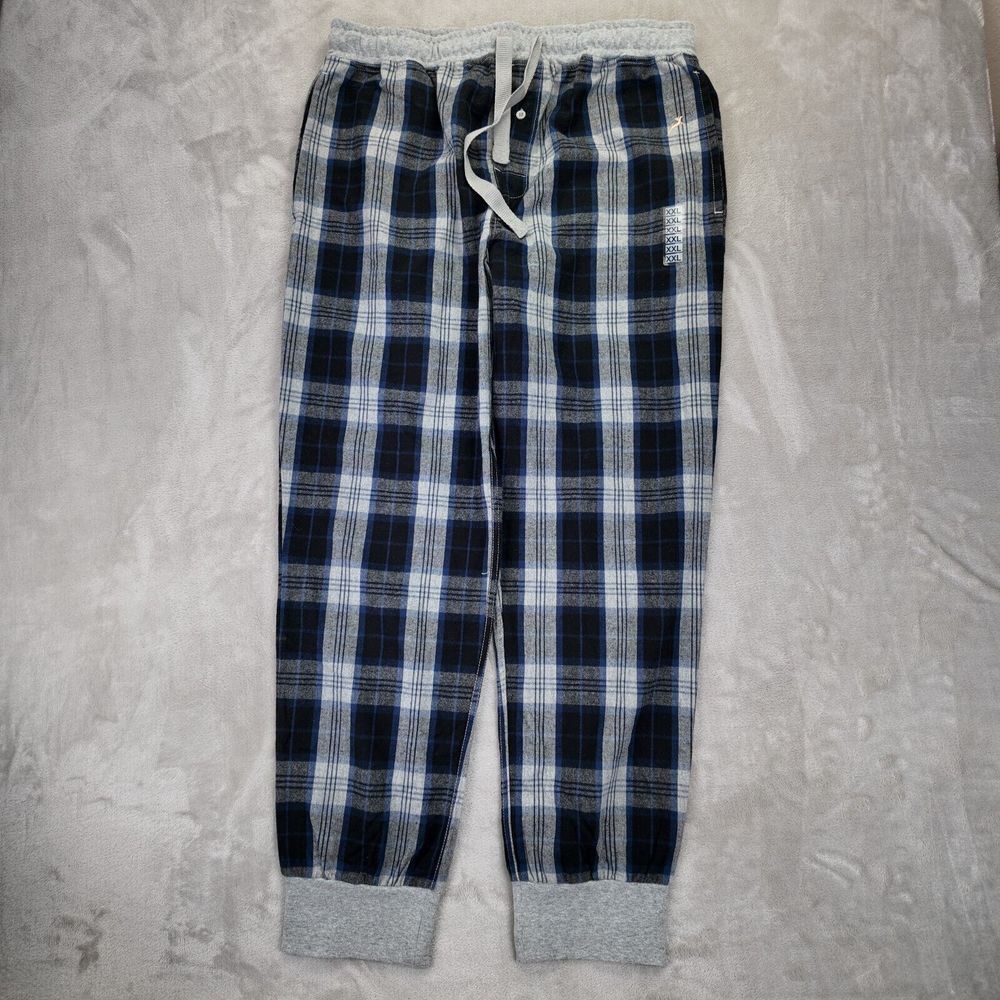 True Grit Pants Mens XXL Flannel Jogger Plaid Drawstring Elastic Waist Stretch